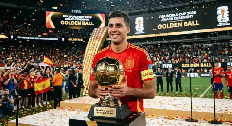 Rodri voitti Kultaisen pallon MM-kisat 2026 — Suurin yllätys kertoimilla 11.0